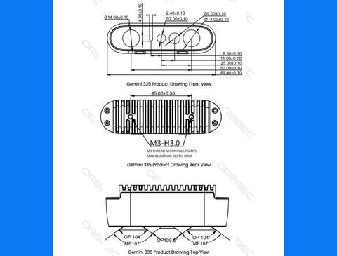 Imagem do Orbbec GEMINI 335L , Sterero Depth Camera , IP65 , RGB Vision Integrated with NVIDIA Isaac Robotics Platform
