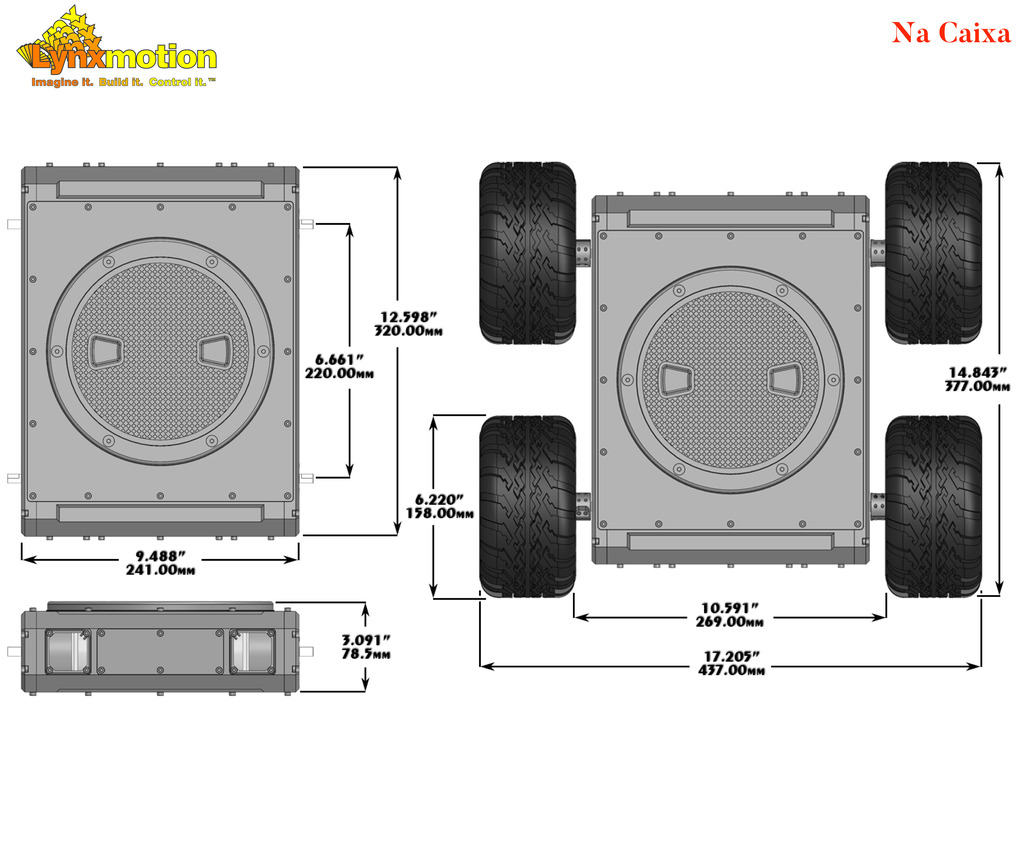 Lynxmotion A4WD3 Rugged Wheeled Rover Autonomous Kit na internet