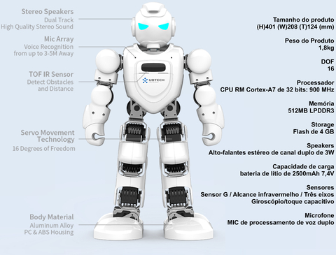 UBTECH Robotics Alpha 1E Humanoid Educational Robot +9 anos - comprar online