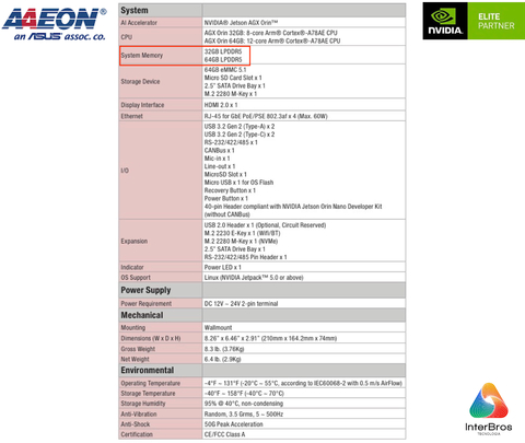 AAEON ASUS BOXER-8640AI , Computador Industrial , NVIDIA® Jetson AGX Orin(TM) 64GB