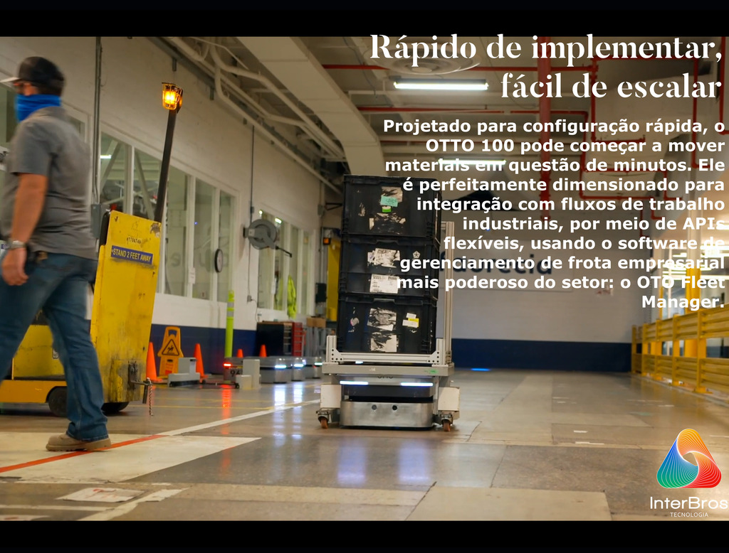 Otto Motors OTTO 100 by Rockwell Automation , AMR Autonomous Mobile Robot , até 150 Kgs