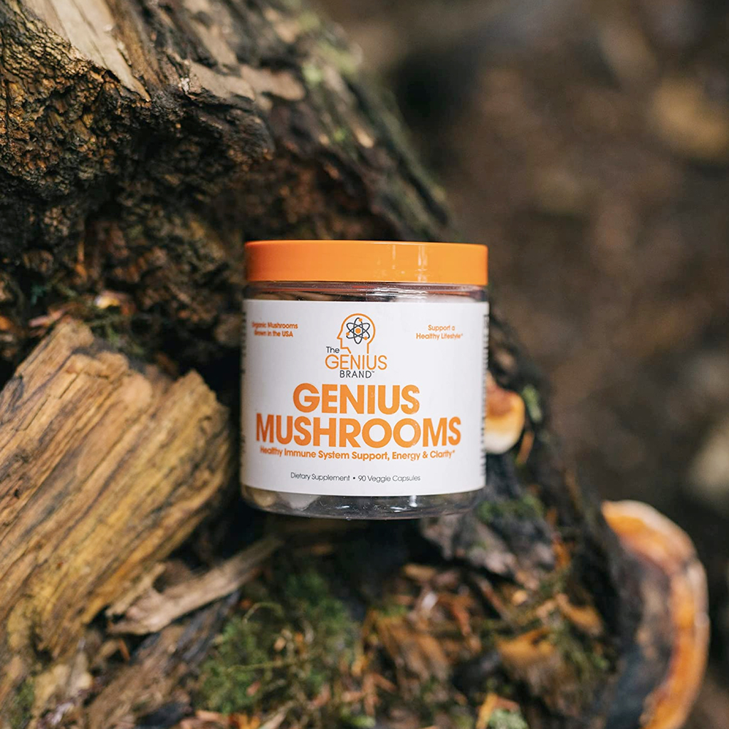 Genius Mushroom Cogumelos Lions Mane (Juba de Leão), Cordyceps e Reishi Suplemento Nootrópico 90 Cápsulas Vegetais en internet