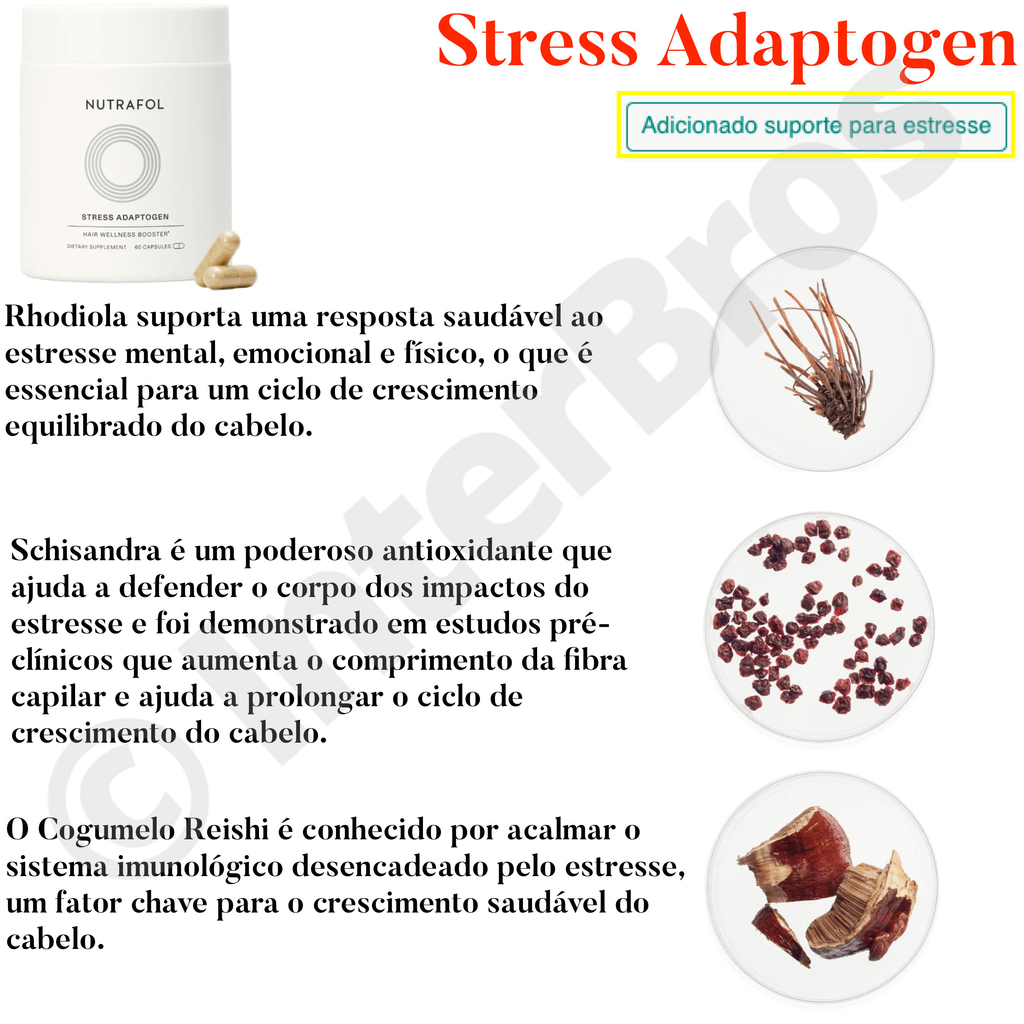 Imagen de Nutrafol WOMEN'S VEGAN 120 Cápsulas + STRESS ADAPTOGEN BOOSTER 60 Cápsulas Mulheres 18-44 anos