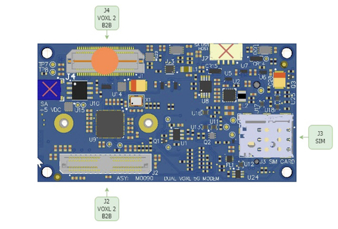 Modal AI Dev Kit VOXL2 5G Modem Carrier Board Drones & Robots - loja online