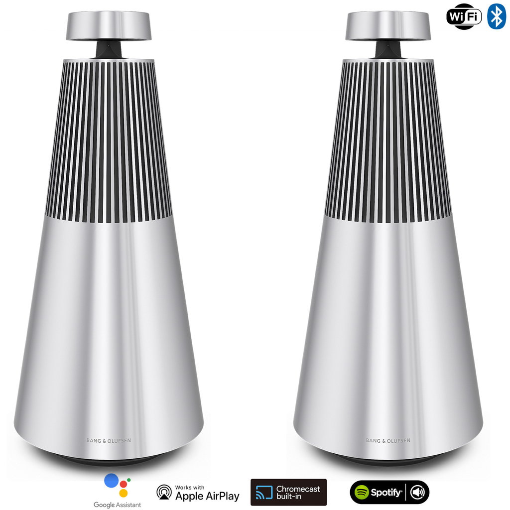 Bang & Olufsen Beosound 2 l 2-Pack l Natural Aluminium l Wireless Multiroom Speaker l Auto Falante Multi-Room 360º l Acoustic Lens Technology l WiFi & Bluetooth l Chromecast & Google Assistant Integrados l Compatível com Apple 2 & Spotify Connect l Recomendado para áreas de 10m² até 120m² - comprar online