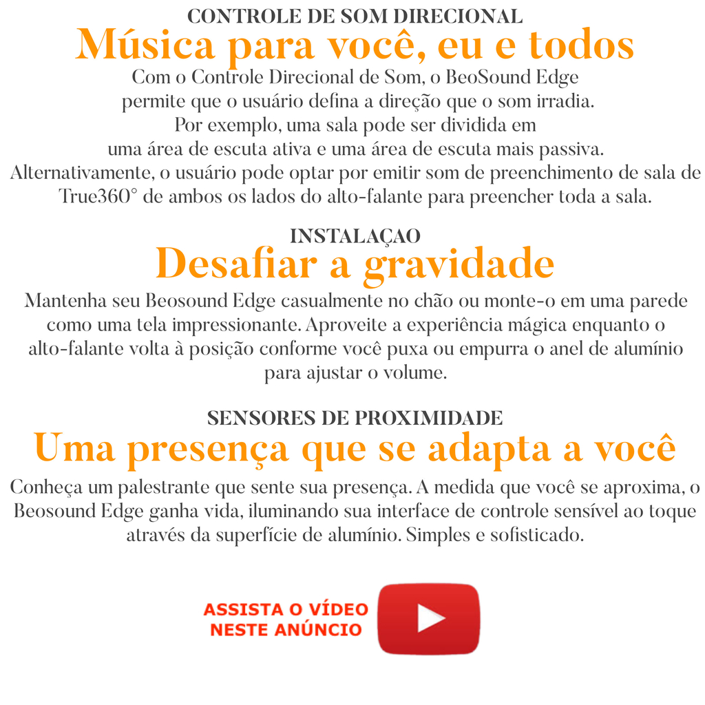 Bang & Olufsen Beosound Edge l Cor Natural l Wireless Multiroom Speaker l Auto Falante Compacto True 360º l Desafia a Gravidade l 1ª Porta de Graves Ativa do Mundo l Incríveis 800W l Controle de Som Direcional l WiFi & Bluetooth l Chromecast & Google Assistant Integrados l Compatível com Apple 2 & Spotify Connect l Recomendado para áreas de 20m² até 120m² - comprar online