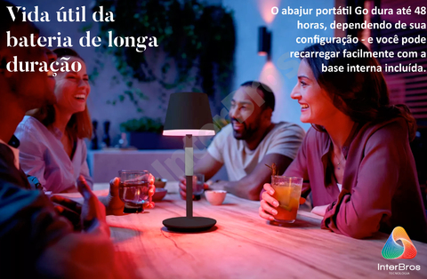 Philips Hue Go Portable Table Lamp Luminária Portátil de Mesa - comprar online