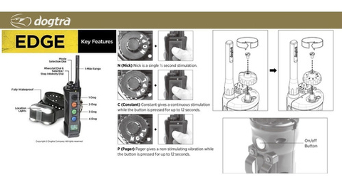 Dogtra EDGE com Case de Transporte | Expansível para até 4 Cães | Projetada para Profissionais | Precisa e Robusta | Treinamento em Campo com até 4 Cães | Alcance de 1,6 Kms | A Prova D' Água - loja online