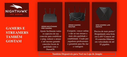 Nighthawk Pro Gaming WiFi 6 Router with DumaOS 3.0