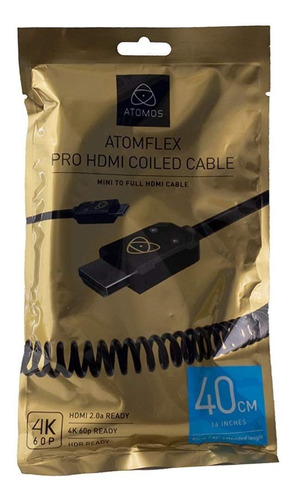 Atomos AtomFLEX Coiled Mini-HDMI to HDMI Cable 40cms até 80cms ATOM4K60C4 - Loja do Jangão - InterBros