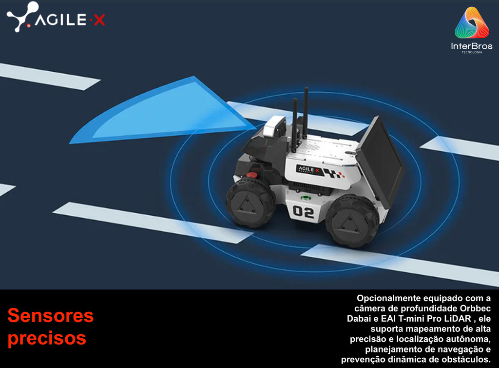 Agilex LIMO , Open-Source Mobile Robot (ROS compatible) , Autonomous 4X4 Mobile Robot , Artificial Intelligence , Educacional , Pesquisa , Competição , +12 anos - Loja do Jangão - InterBros