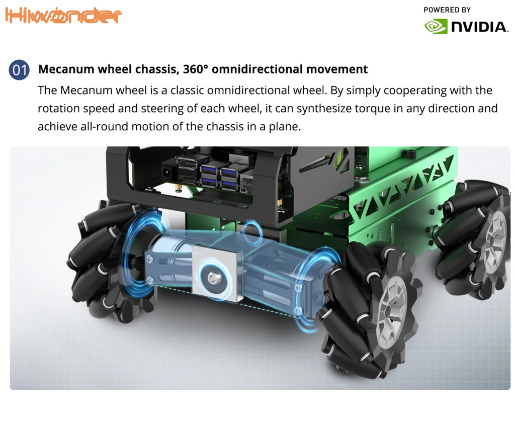 HIWONDER JetRover ROS Robot Car Developer Kit with Vision Robotic Arm Powered by NVIDIA Jetson Nano Support SLAM Mapping/ Navigation/ Python na internet