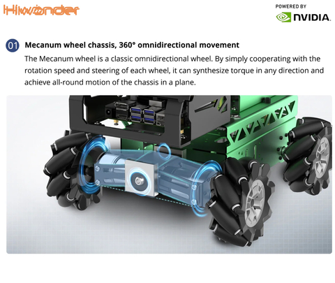 HIWONDER JetRover ROS Robot Car Developer Kit with Vision Robotic Arm Powered by NVIDIA Jetson Nano Support SLAM Mapping/ Navigation/ Python en internet