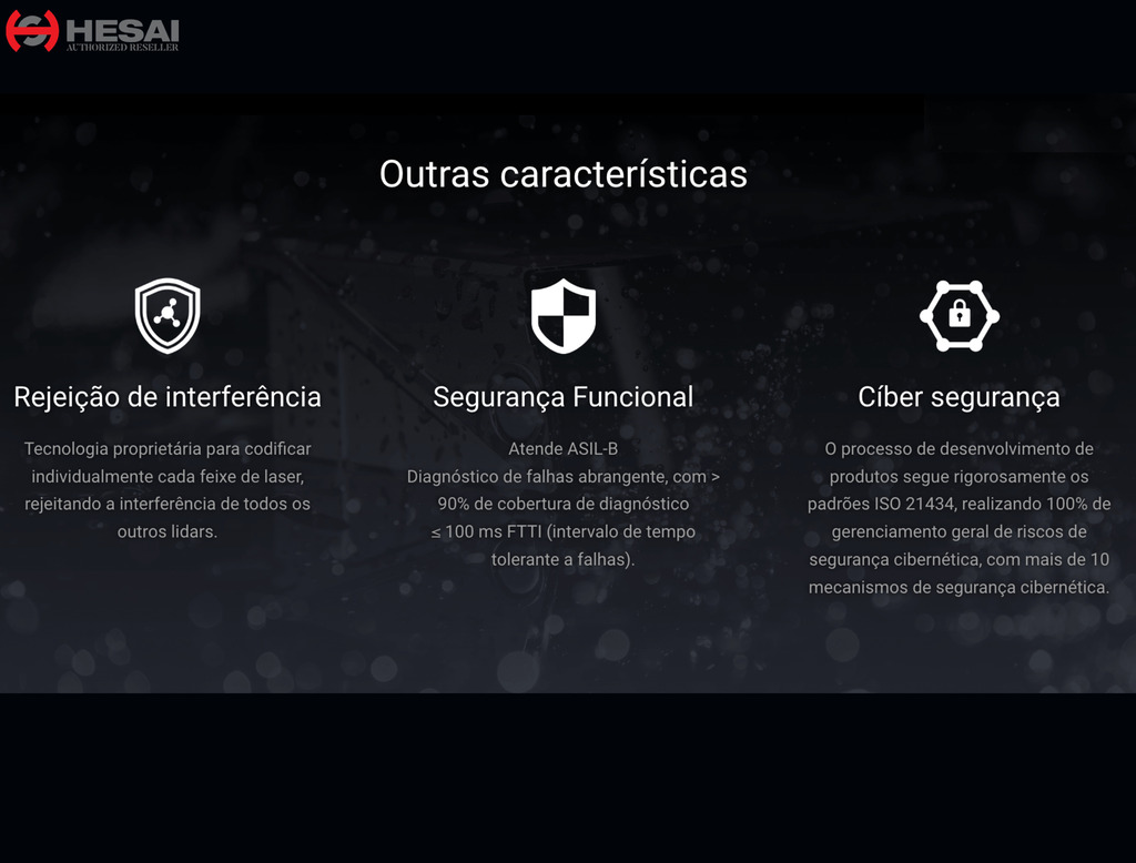 Hesai Tech AT128 Auto-Grade Ultra-High Resolution Long Range LiDAR - Loja do Jangão - InterBros