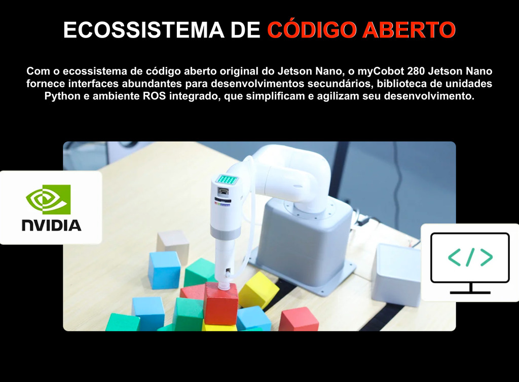 Elephant Robotics MyCobot 280 NVIDIA Jetson Nano - 6 DOF , Collaborative Robotic Arm , Educacional , Industrial , +8 anos - buy online