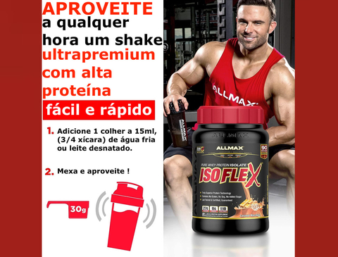 Imagem do AllMax Nutrition ISOFLEX- 100% PURE WHEY PROTEIN ISOLATE POWDER , O Melhor Whey Protein do Mundo , 2.2 Kgs