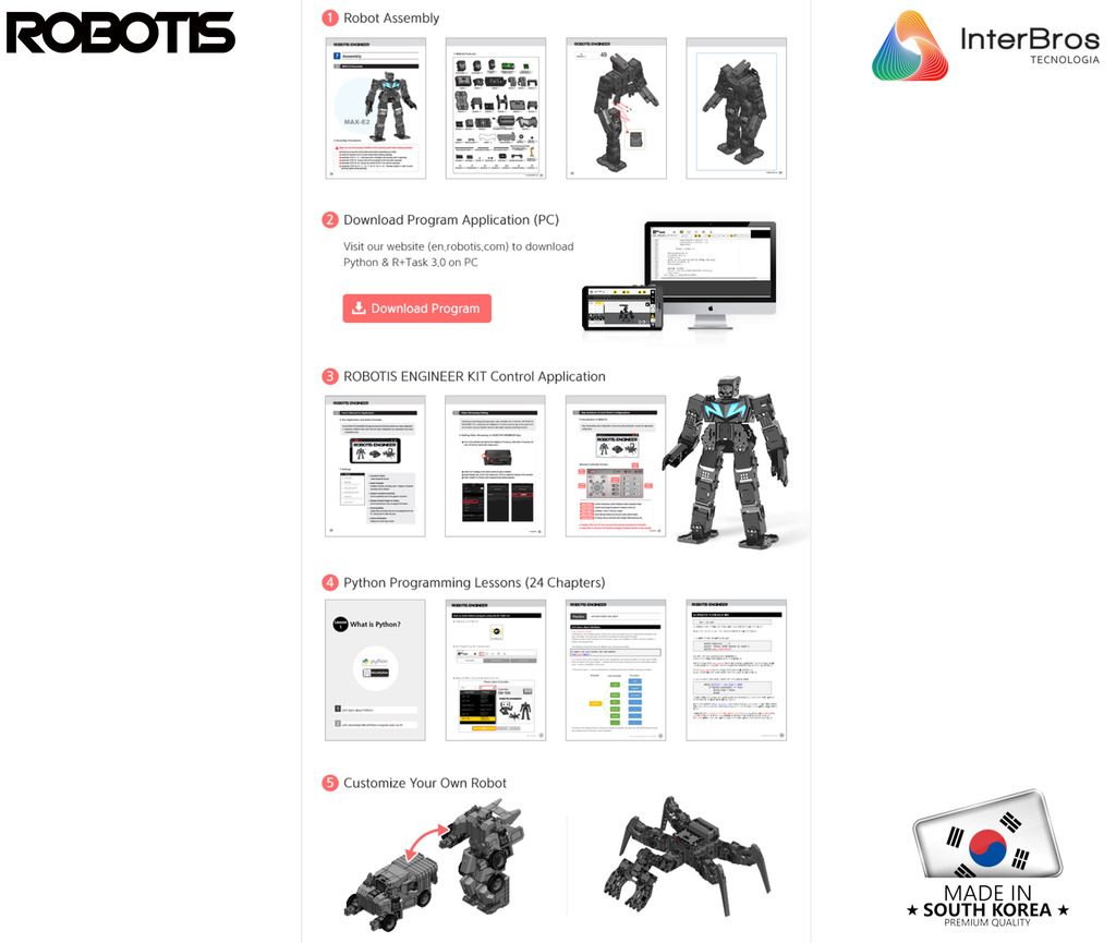 Robotis Steamcup Engineer Robot Kit 2 , Developer Kit , Habilitado para IA , Educacional , Idade: 15+ - comprar online