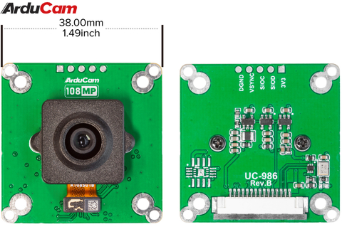 ArduCam Camera 108MP USB 3.0 Sensor Sony IMX477 Foco Motorizado Compatível com todas Plataformas na internet