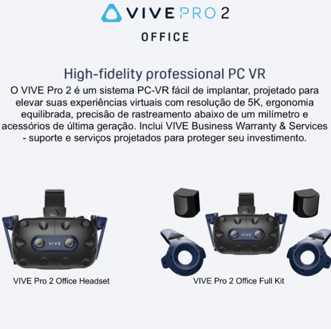 HTC VIVE Pro Eye Enterprise VR System com Eye Tracking - online store