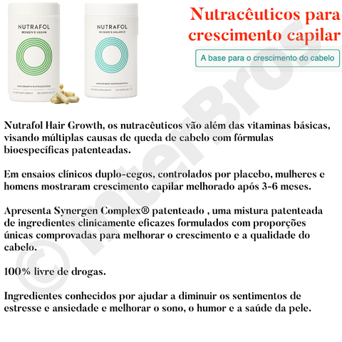 Nutrafol WOMEN'S VEGAN 120 Cápsulas + STRESS ADAPTOGEN BOOSTER 60 Cápsulas Mulheres 18-44 anos - buy online