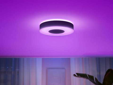 Philips Hue White & Color Ambiance Infuse l Smart Ceiling Medium l Luminária Plafon de Teto Inteligente Médio l WiFi e Bluetooth l Alto Fluxo Luminoso 2.350 lumen l LED Integrado l Compatível com Alexa, Apple Homekit & Google Assistant l Funciona com Bluetooth e/ou com a Hue Bridge - Loja do Jangão - InterBros