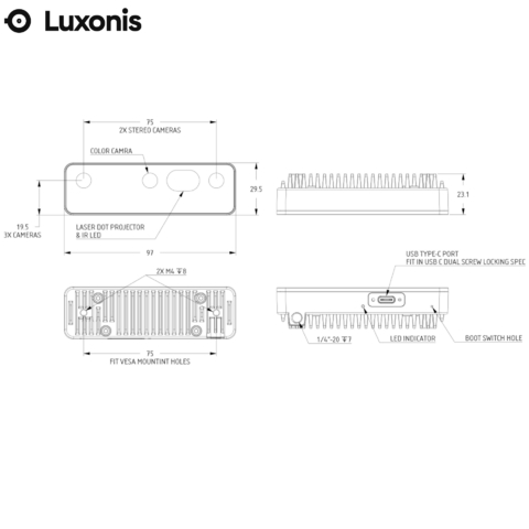 Luxonis OAK-D Pro Camera Depth Stereo 3D Sensor OV9782 - comprar online