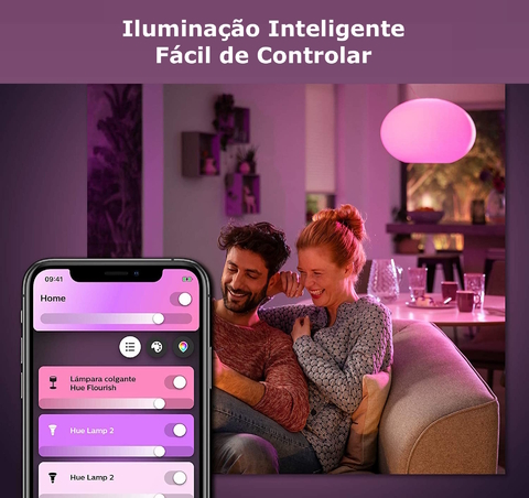 Imagem do Philips Hue White & Color Ambiance Flourish Pendant Light l 2ª Geração l Luminária Pendente Inteligente l Bluetooth e WiFi l Alto Fluxo Luminoso 2.750 lumen l LED Integrado l Compatível com Alexa, Apple Homekit & Google Assistant | Funciona com Bluetooth e/ou com a Hue Bridge