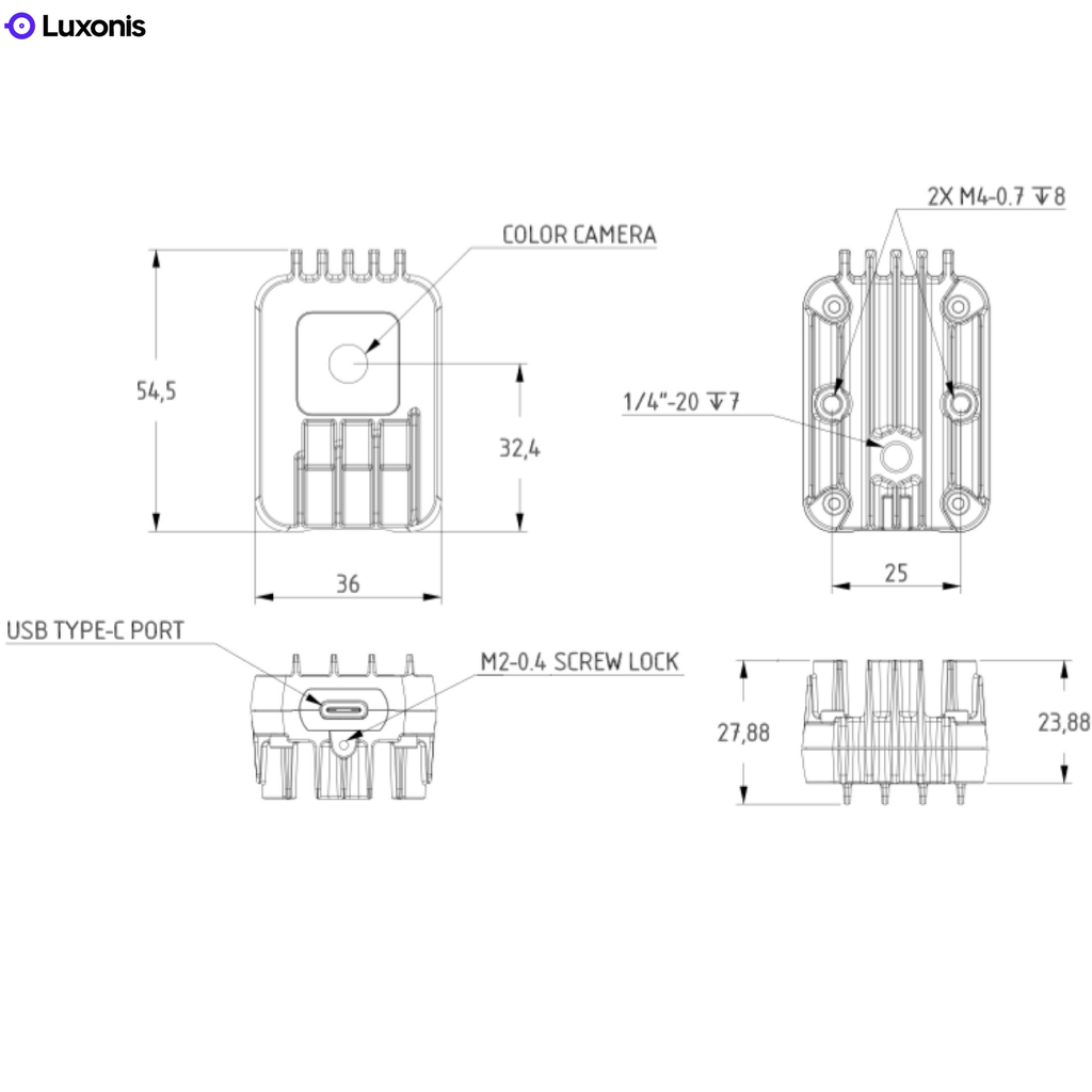 Luxonis OAK-1 MAX Camera Depth Stereo 3D 32MP Sensor IMX582 - comprar online