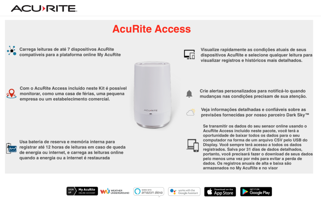 AcuRite Atlas Professional Estação Meteorológica Display TouchScreen com Sensores de Raios e Tempestades Compatível com Alexa e Google WiFi e Internet Conectada - loja online