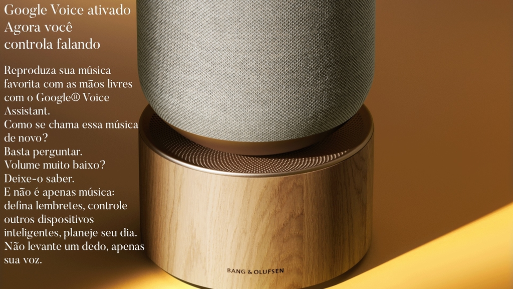 Image of Bang & Olufsen Beosound Balance, Black Oak , Wireless Smart 360º Speaker, Poderoso Som de 850W , Recomendado para áreas de 10m² até 80m²