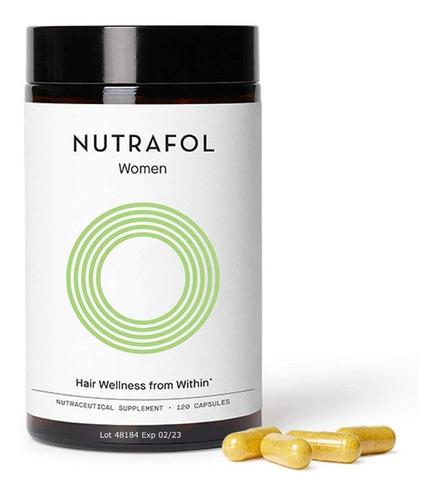 Nutrafol Women Suplemento Capilar | Clinicamente comprovado | 100% Natural | Mulheres de Todas as Idades(+18 anos) e Estágios | 120 Cápsulas | Tratamento de 1 Mês