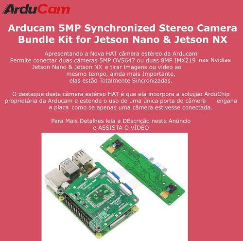 Arducam 5mp Stereo Camera Sincronizada Jetson Nano Jetson Nx na internet