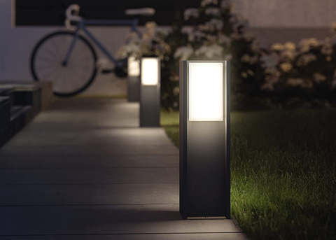 Philips Hue Turaco White LED Smart Outdoor Pedestal Light | Compatível com a Alexa, Apple Homekit & Google Assistant | Requer Hue Bridge