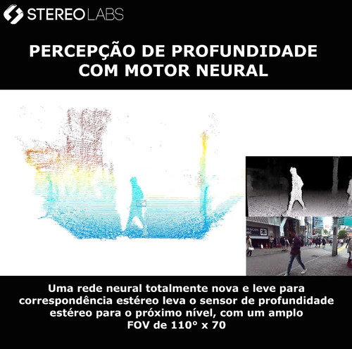 Stereolabs ZED 2 Stereo 3D Camera | + Extensão de Cabo de 5 mts - loja online