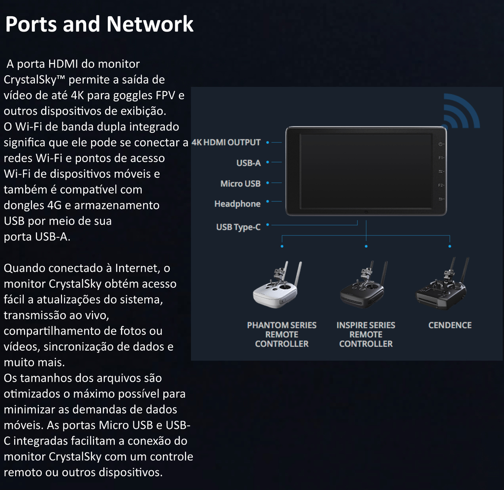 DJI CrystalSky 7.85" High Brightness Multi-Touch IPS Monitor l Drones & UAVs - comprar online