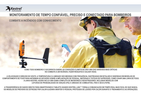 Imagem do Kestrel Link 5500FW Fire Weather Meter Pro Bluetooth + Palheta + Tripé