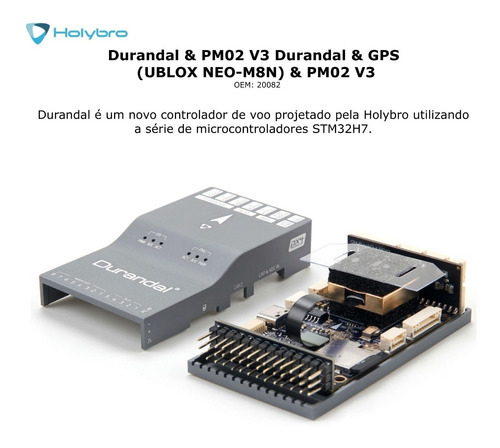 Holybro Durandal & GPS (UBLOX NEO-M8N) & PM02 V3 | Controle de Voo & GPS para Drones | 20082 - comprar online
