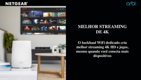 Netgear Orbi RBS50 Satélite Adicional de 232m² para o RBK50 Wifi Compatível com Amazon Alexa e Google Assistant - loja online