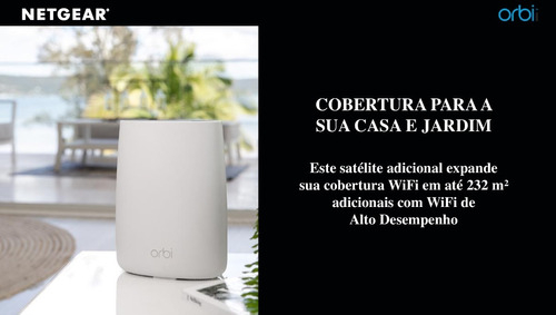 Netgear Orbi RBS50 Satélite Adicional de 232m² para o RBK50 Wifi Compatível com Amazon Alexa e Google Assistant - loja online