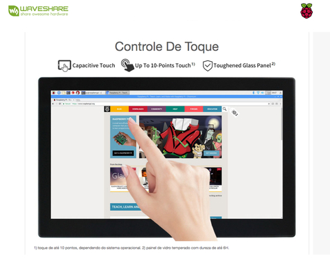 WaveShare Mini-Computer 13.3" Powered by Raspberry Pi 3A+, HD Touch Screen na internet