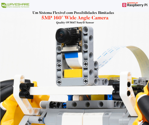 WaveShare BuildMecar Kit, Smart Building Block Robot with Mecanum Wheels, 5MP Camera, Based on Raspberry Pi Build HAT na internet