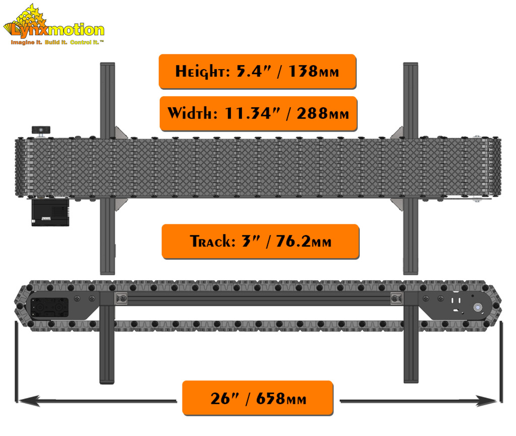 Image of Lynxmotion SES-V2 Conveyor HD Kit , Esteira Transportadora