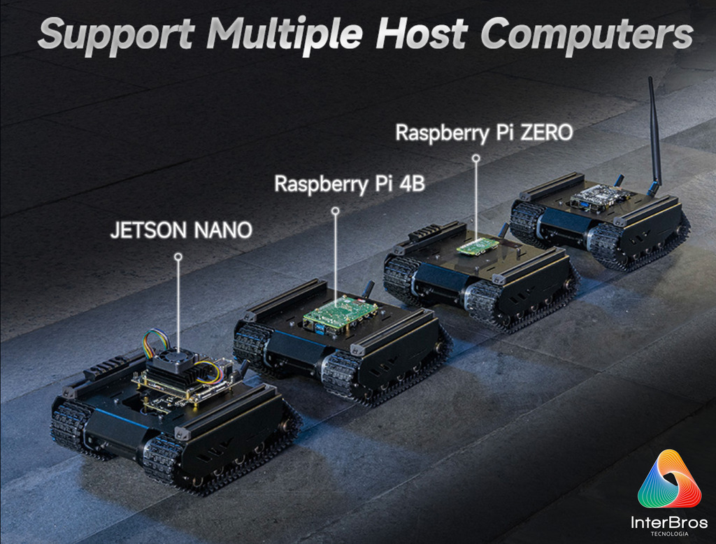 WaveShare UGV01 Off-Road Tracked , compatível com NVDIA Jetson Nano e Raspberry Pi - Loja do Jangão - InterBros