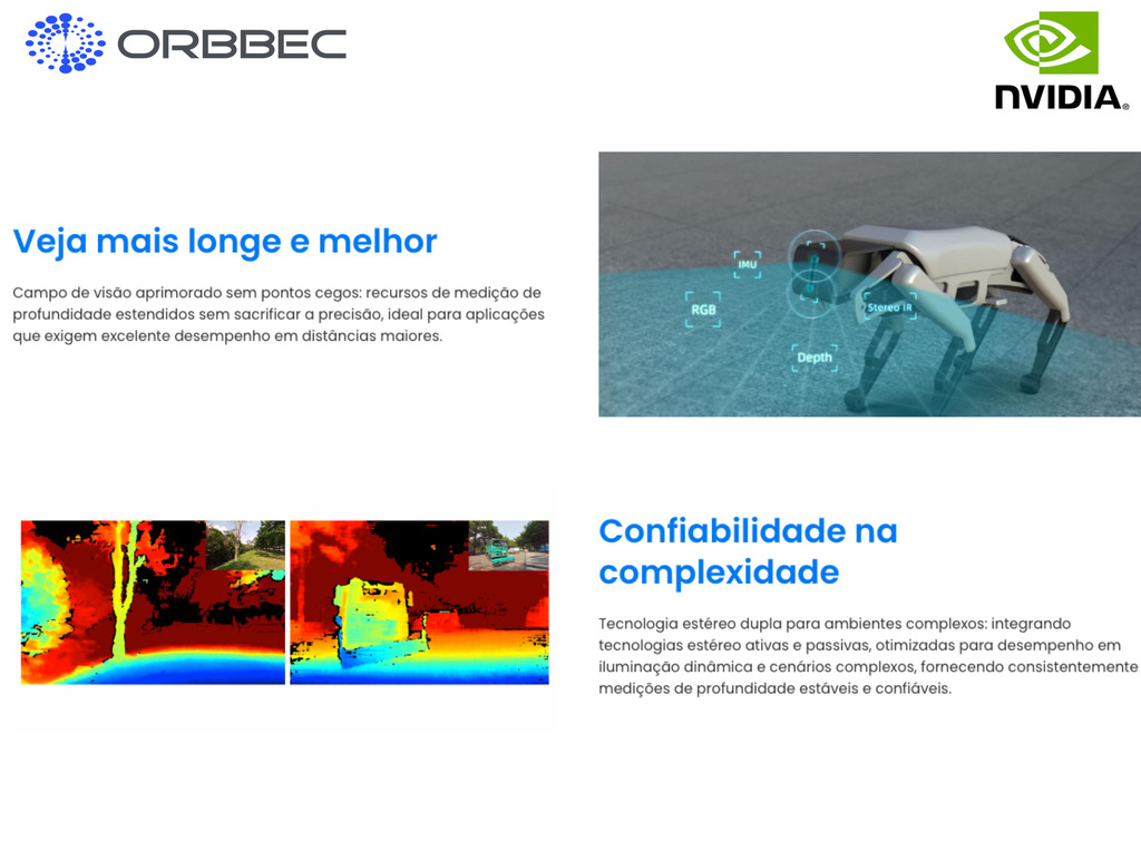 Orbbec GEMINI 335L , Sterero Depth Camera , IP65 , RGB Vision Integrated with NVIDIA Isaac Robotics Platform - Loja do Jangão - InterBros