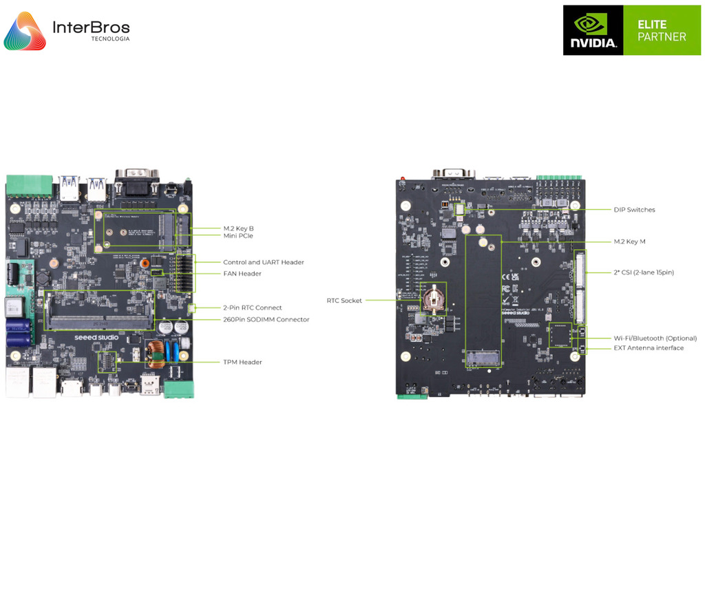 reComputer INDUSTRIAL J4012 Edge AI Device com NVIDIA Jetson Orin NX 16GB Module 900-13767-0000-000 en internet