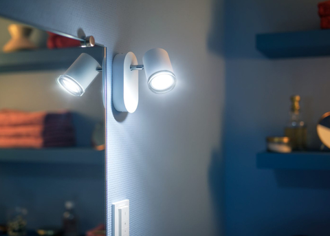 Philips Hue White Ambiance Adore Bathroom l Bluetooth l Smart Spot Light l Luminária Spot de Parede para Banheiros l Funciona com Bluetooth e/ou com a Hue Bridge - Loja do Jangão - InterBros