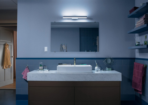 Philips Hue White Ambiance Adore Bathroom l Bluetooth l Bathroom Mirror Light l Luminária de Espelhos para Banheiros l Funciona com Bluetooth e/ou com a Hue Bridge - Loja do Jangão - InterBros