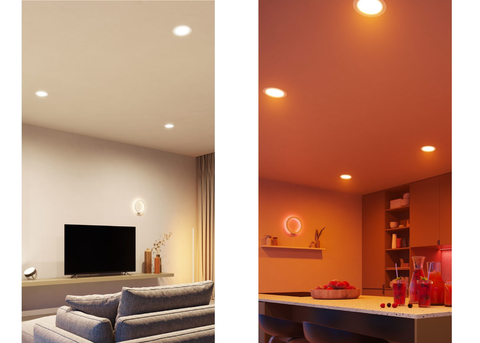 Philips Hue White and Color Ambiance Bluetooth | Slim Smart Downlight 5"/6" | 3ª Geração l Luminária Spot Fino de Teto para Embutir l Extra Brilhante 1,200 lumen | Luminária Spot de Teto de Embutir | Compatível com a Alexa, Apple Homekit & Google Assistant - online store