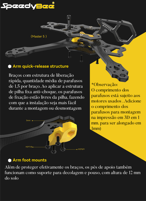 SpeedyBee Master 5" HD Frame Plataforma de Drone - tienda online