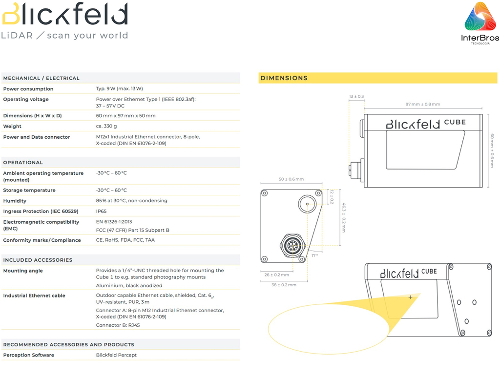 Blickfeld Cube 1 3D LiDAR Outdoor na internet